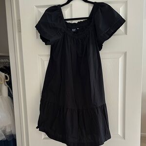 GAP Black Flutter Sleeve Dress